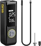 Fanttik S100 APEX Gonfleur de pneus Portable Air Pompe, 2X Inflation plus rapide 150PSI Gonflateur de pneus sans fil avec Power Bank et LED Lumière, numérique LCD Double écran, adapté pour les voitures, E-Bikes, Motocycles