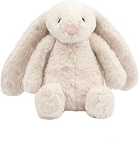 Best Pet Supplies Squeaky Bunny Dog Chew Toy - Durable Interactive Plush Toy for Chewers, Fetch Lovers, Small Medium Large Dogs (Beige, Large)
