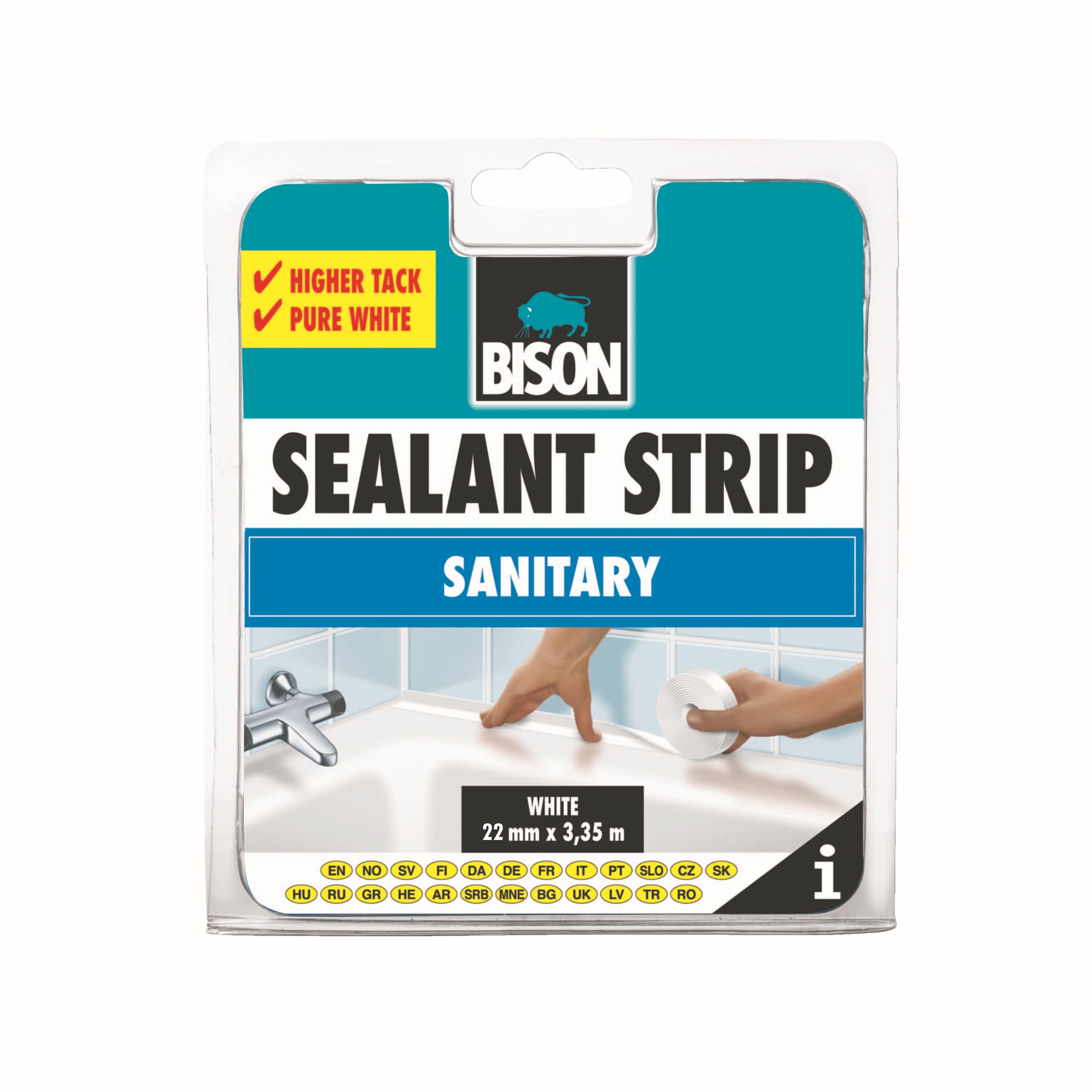 SEALANTSTRIP SANITARY WHITE FPB 22MM*3,35M*6 L69