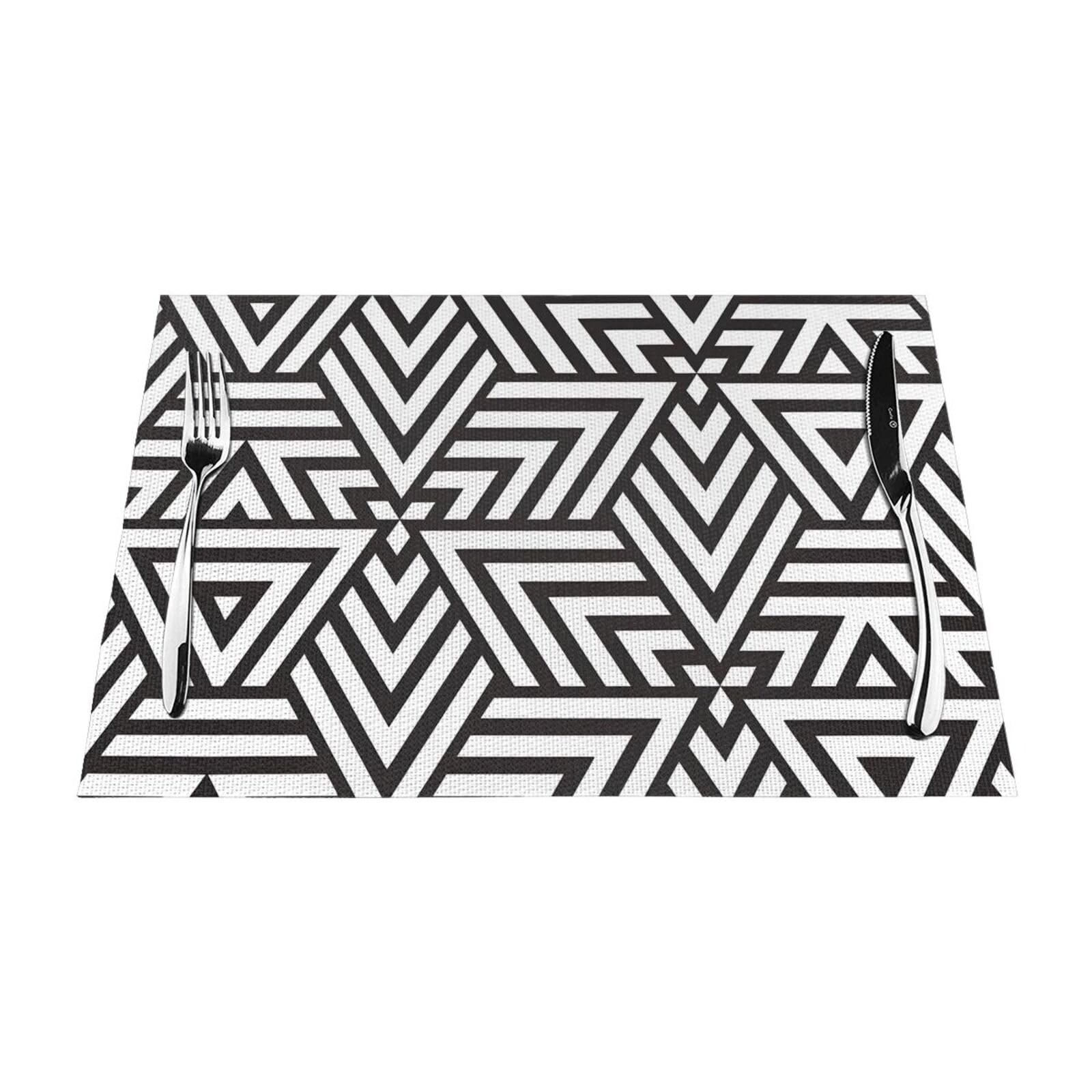 Printidea 4 Pcs Patterned Woven Placemats are Non-Slip and Heat-Resistant and Complement Any Table