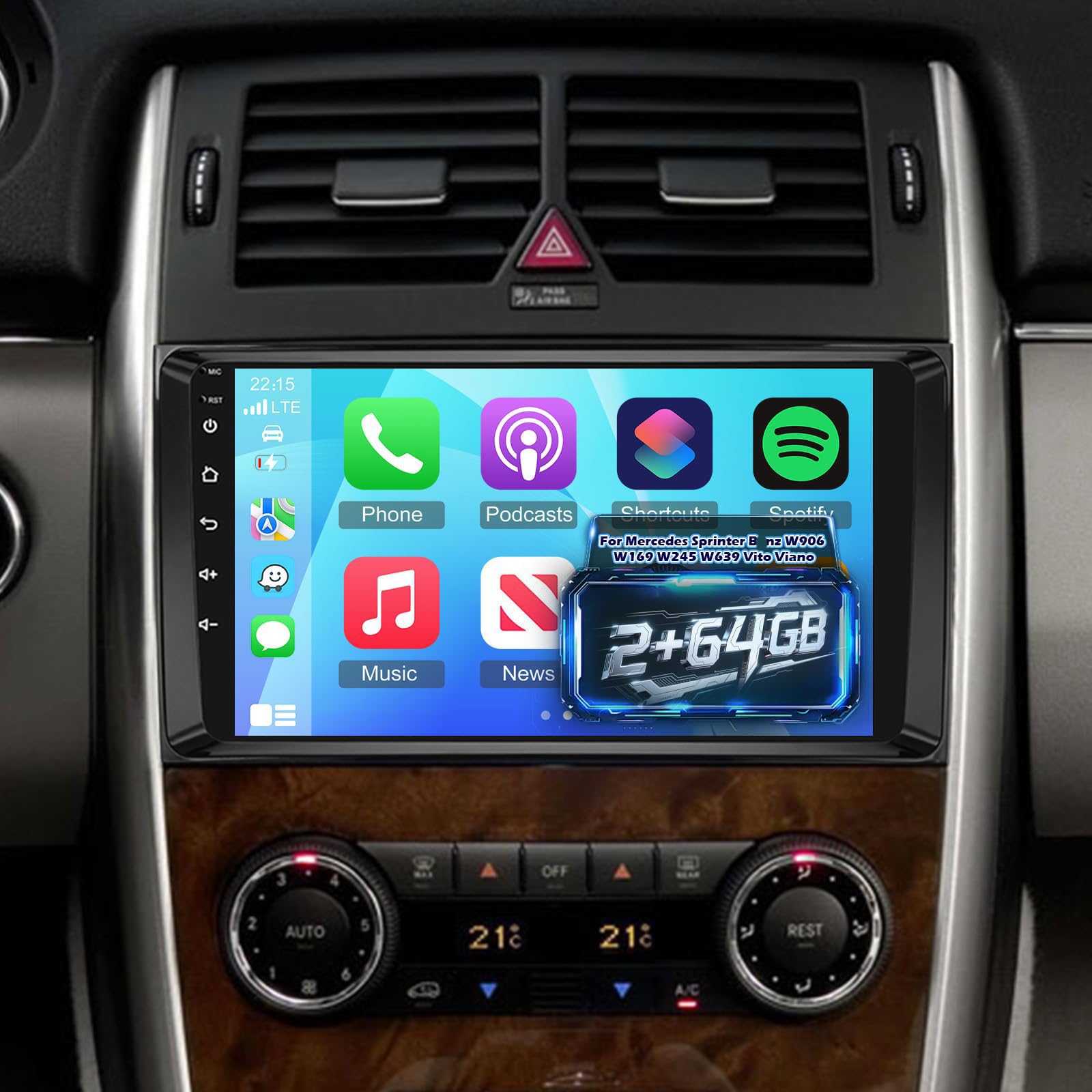 Autoradio Android Mercedes Vito W639 W906 tactile 9 Pouces Android Auto Bluetooth - 8