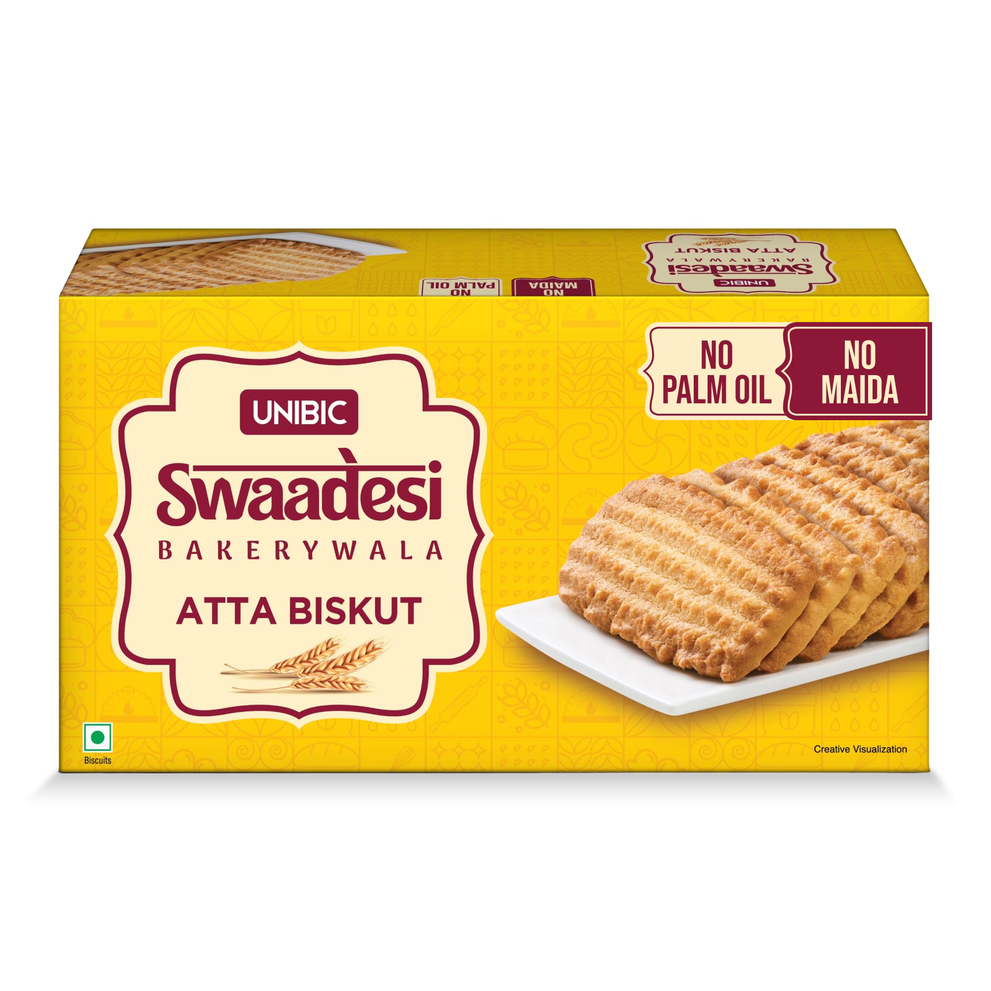 Unibic Swaadesi Atta Bakery Biscuits - No Maida, No Palm Oil I Biskut Bakery Biscuits I 200 gm