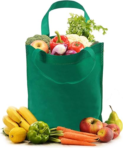 Miniatura 5 de Aneco 24 bolsas de regalo no tejidas de arcoíris reutilizables, bolsas de regalo de fiesta, 13.5 x 13.5 x 3.9 pulgadas, coloridas bolsas de