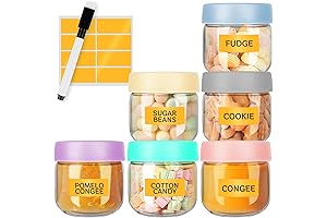 6 Pack Glass Baby Food Containers with Lids