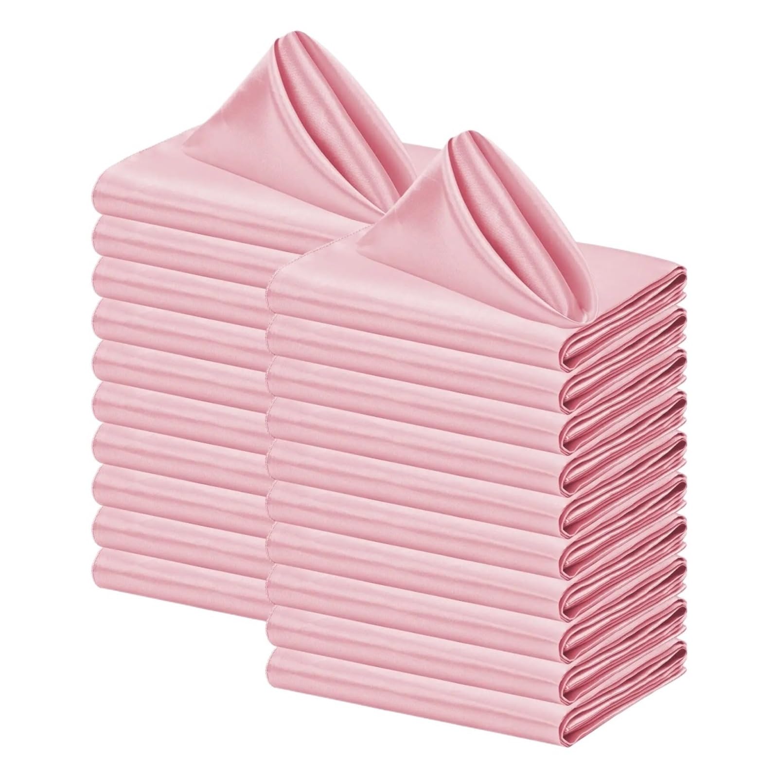 Satin Dinner Napkins 12PCS Wedding Red Satin Napkin 30x30cm Soft Table Napkins for Decoration Party Dinner Decor(Color 15)