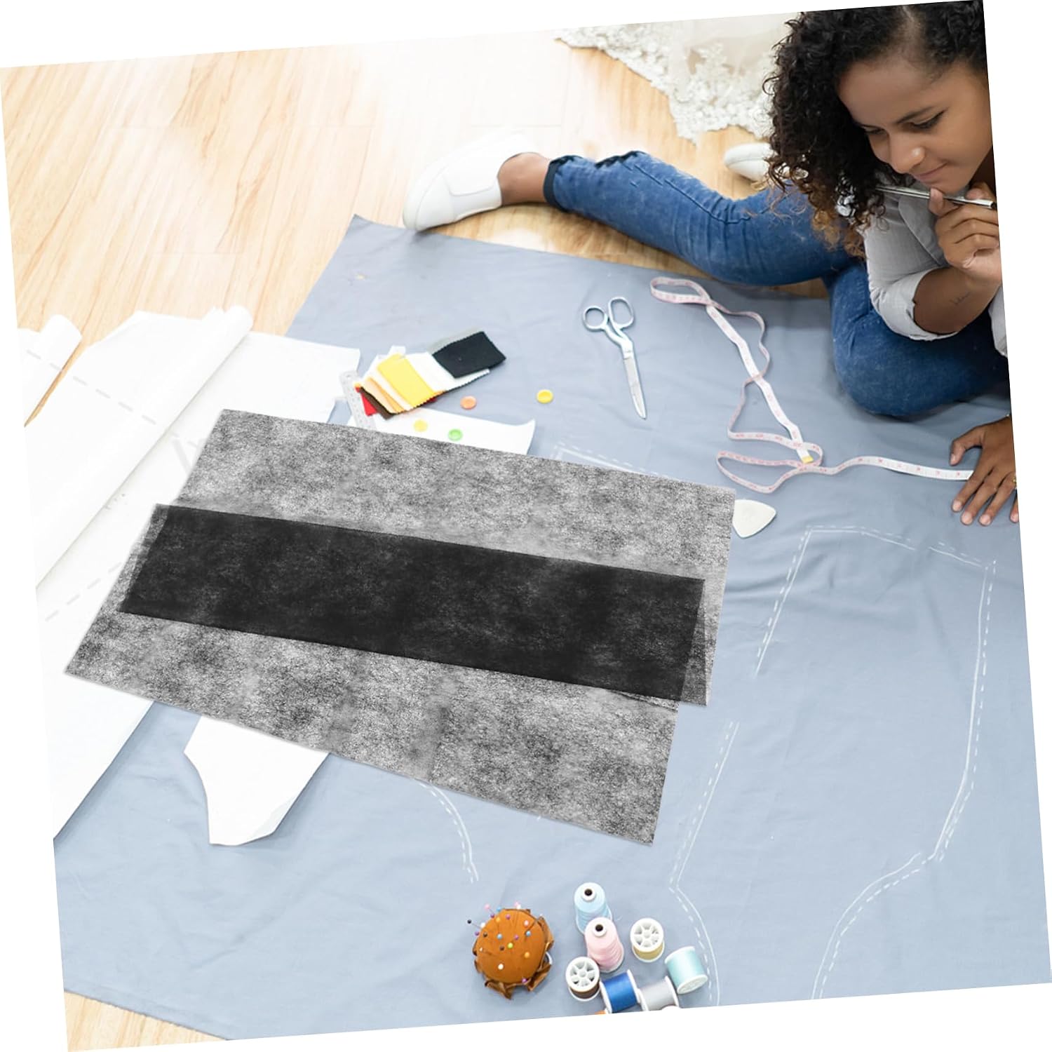 PLAFOPE Fusible Interfacing for Sewing Iron-on Non-Woven Interfacing Fabric Adhesive Patch for DIY Quilting Sewing Supplies
