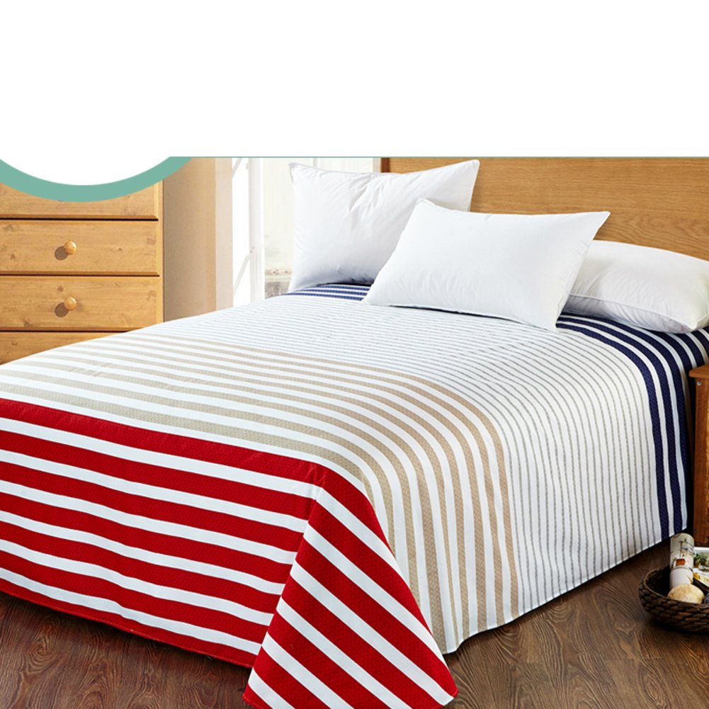 Feuilles simples et doubles de coton pour dortoir étudiant 200x230cm