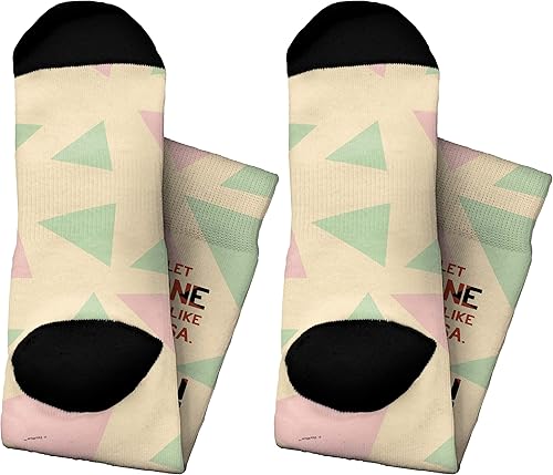 Miniatura 3 de ThisWear Calcetines altos con texto en inglés "Don't Let Anyone Treat You Like Free Salsa You Are Queso"