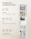 VASAGLE Bathroom Cabinet with Drawer, Adjustable Shelves, 30 x 30 x 170 cm - 3