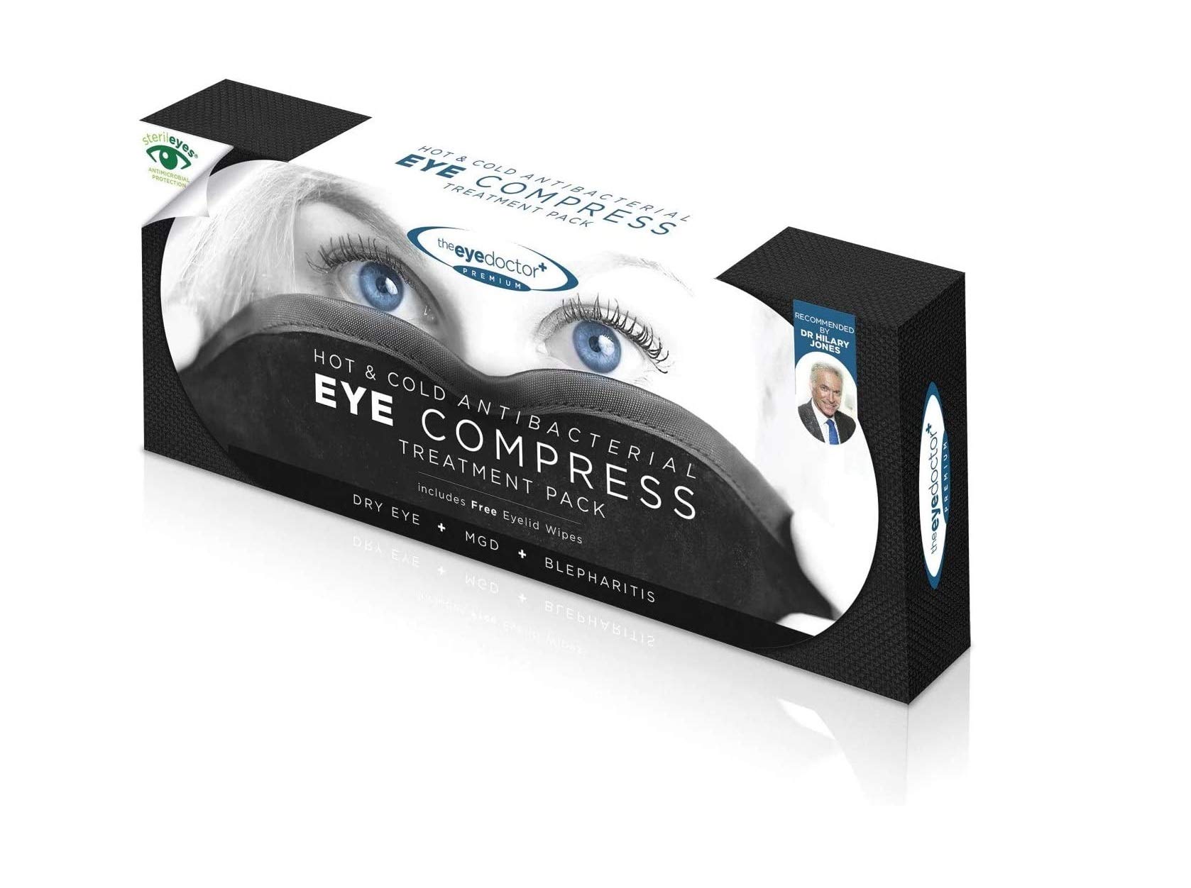 The Eye Doctor Featuring Sterileyes Antibacterial Hot Eye Compress for Dry Eye, Blepharitis