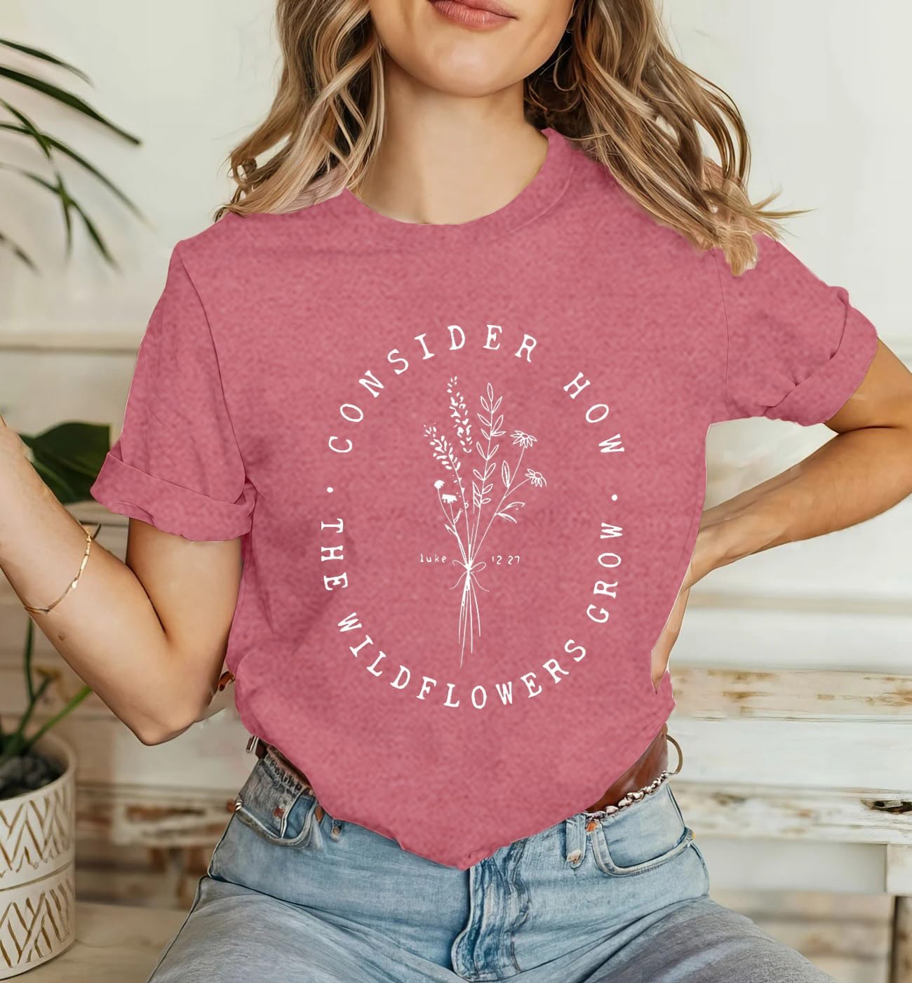 Christian Shirt for Women Bible Verse T-Shirts Faith Blessed Inspirational Shirts - Image 3