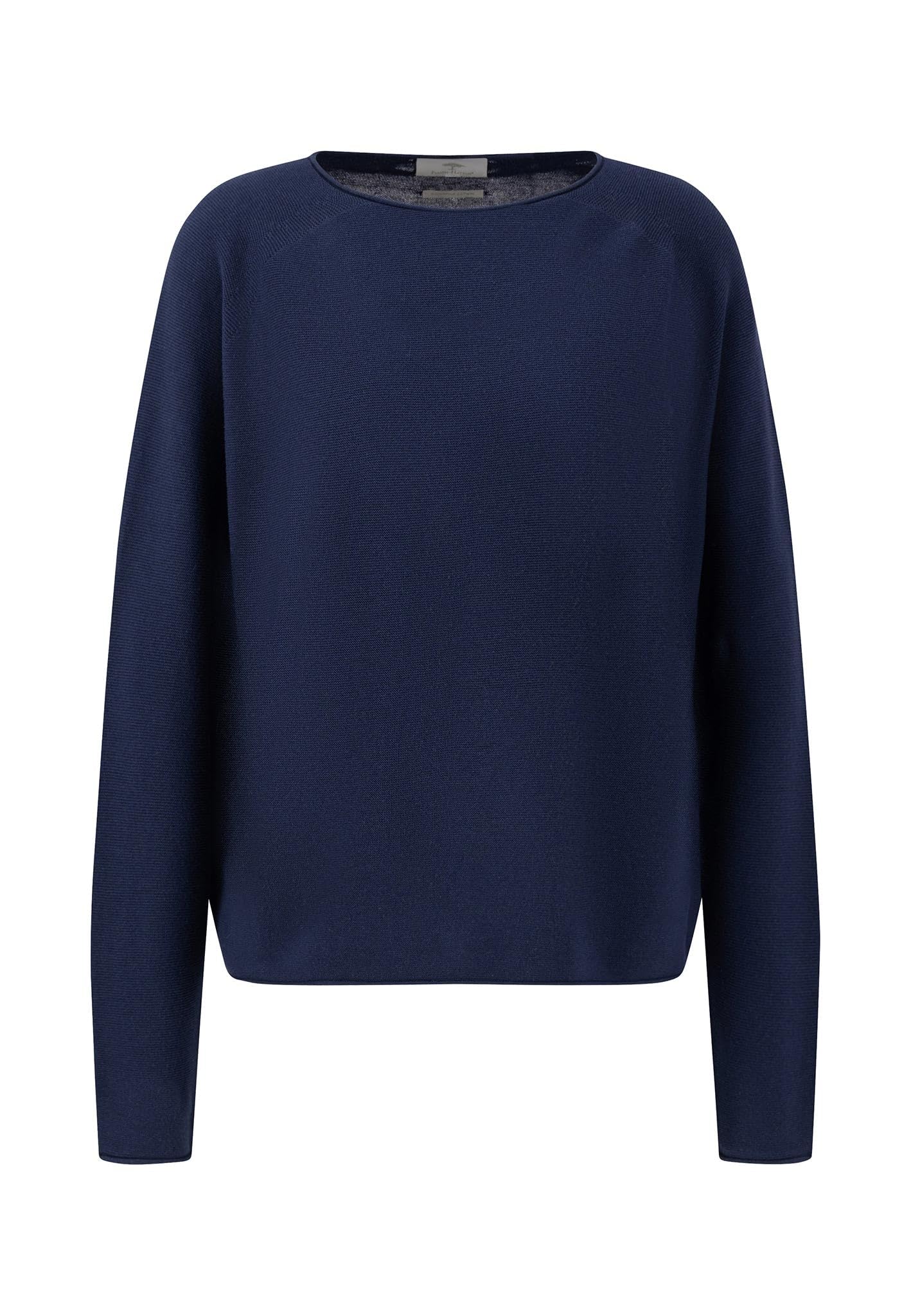 FYNCH-HATTON Strickpullover aus Baumwolle mit Rundhalsausschnitt