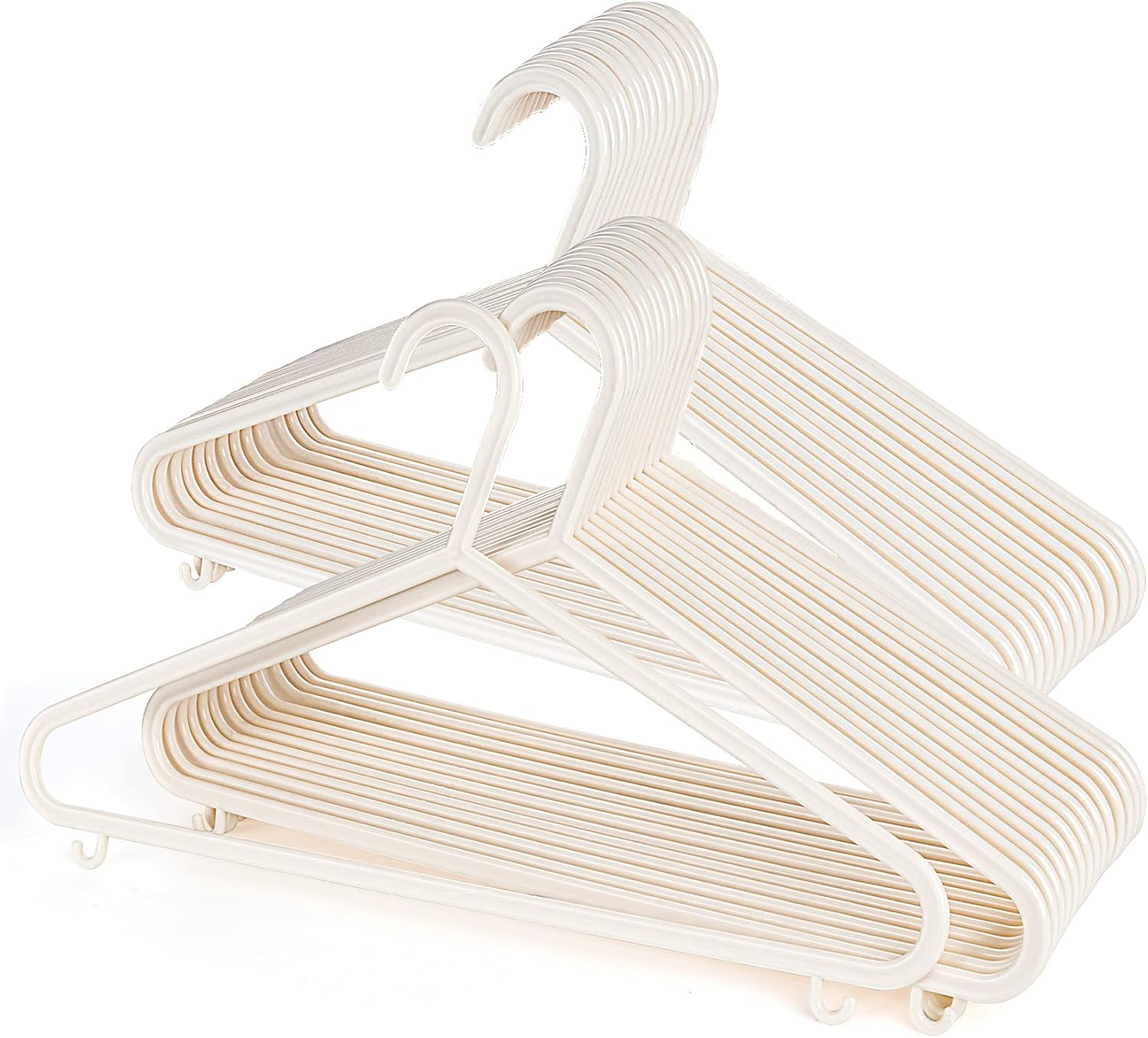 ilauke 30 Pack Adult Coat Hangers Strong Plastic Clothes Hangers Space
