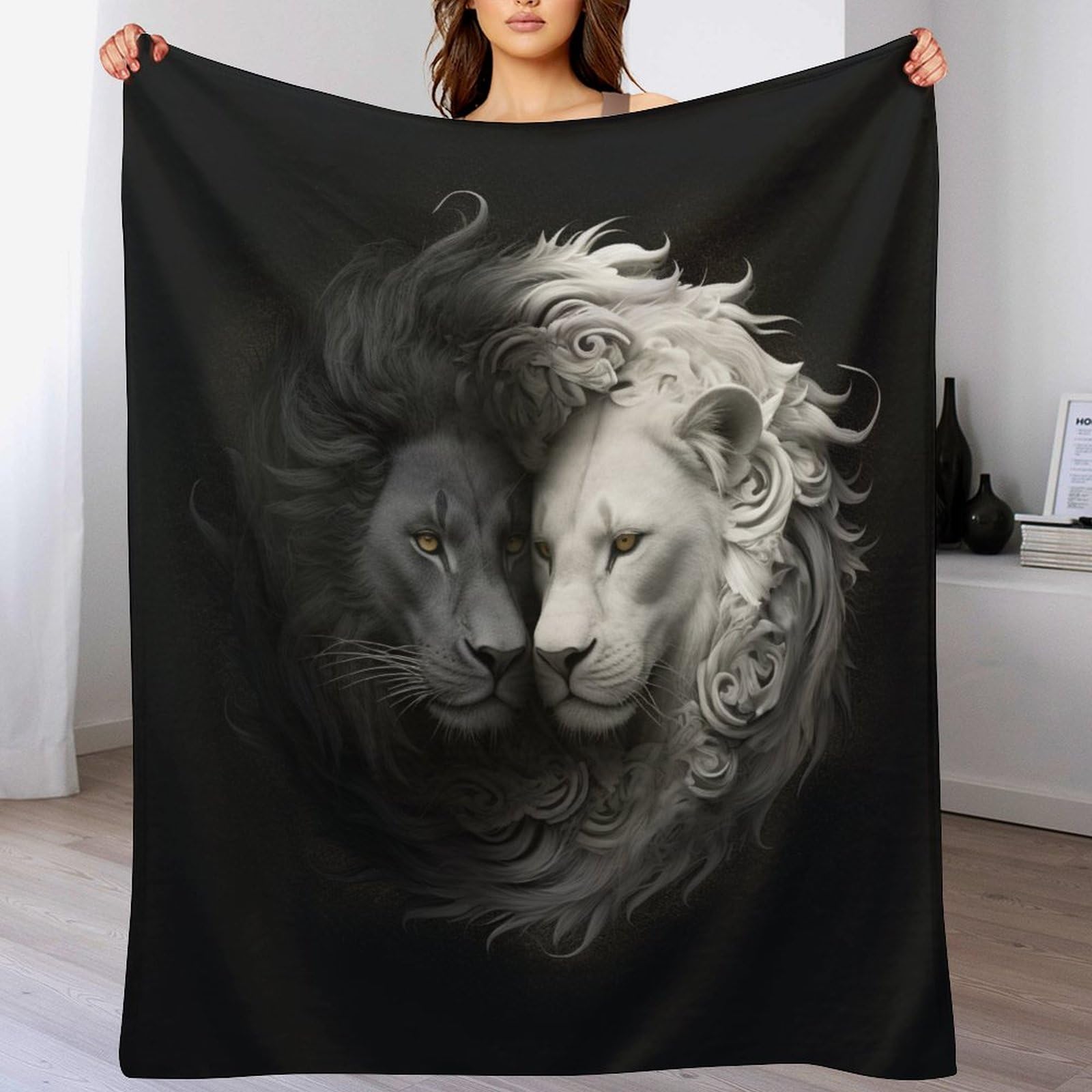 Couverture motif tigre yin yang, le cadeau idéal pour réchauffer vos proches