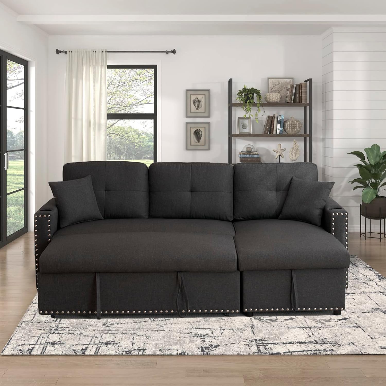 Sleeper Sofa Bed Pull Out Couch Reversible Sectional Sofa
