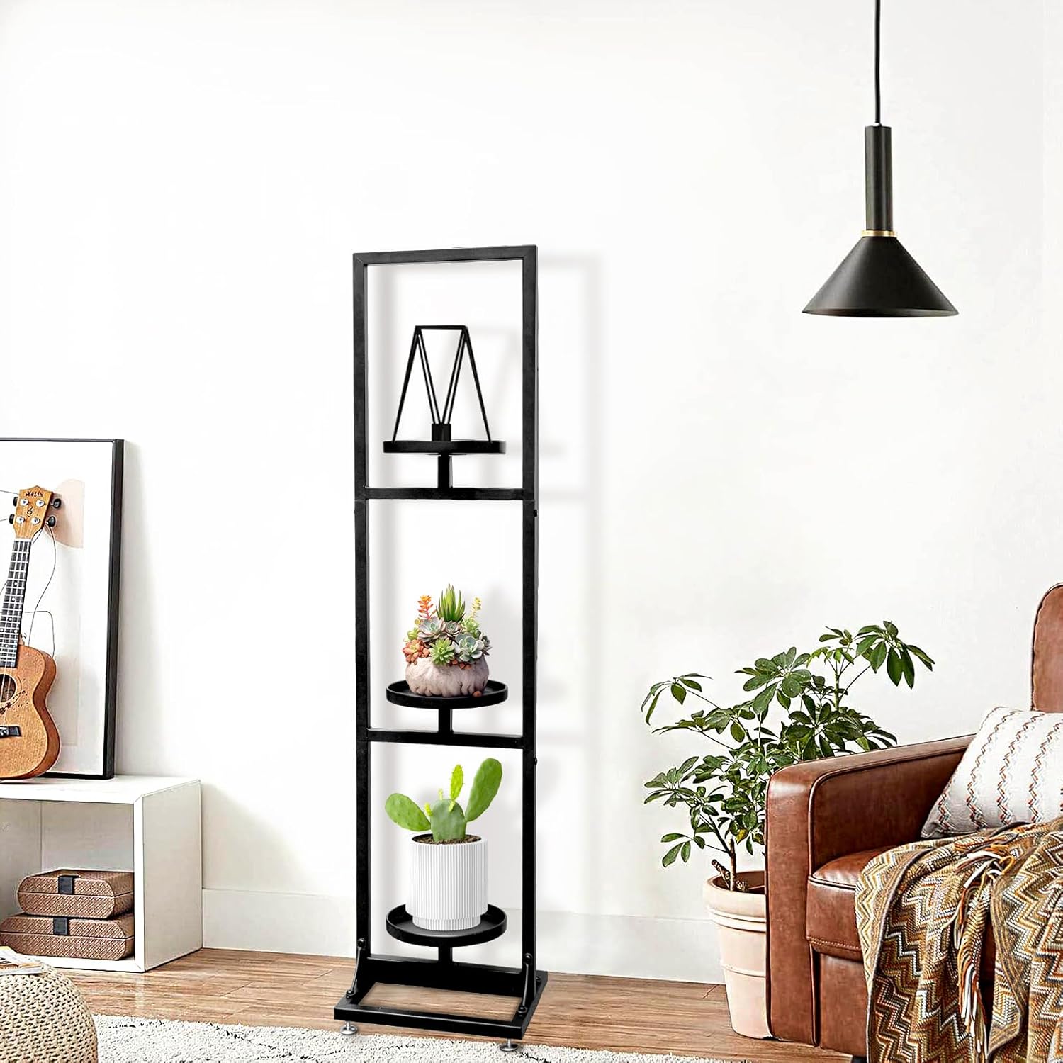 3 Tier Plant Stand, Metal Corner Plant Holder Indoor Tall Flower Display Rack for Multiple Plants Flower Pots Stand for Living Room Balcony Garden