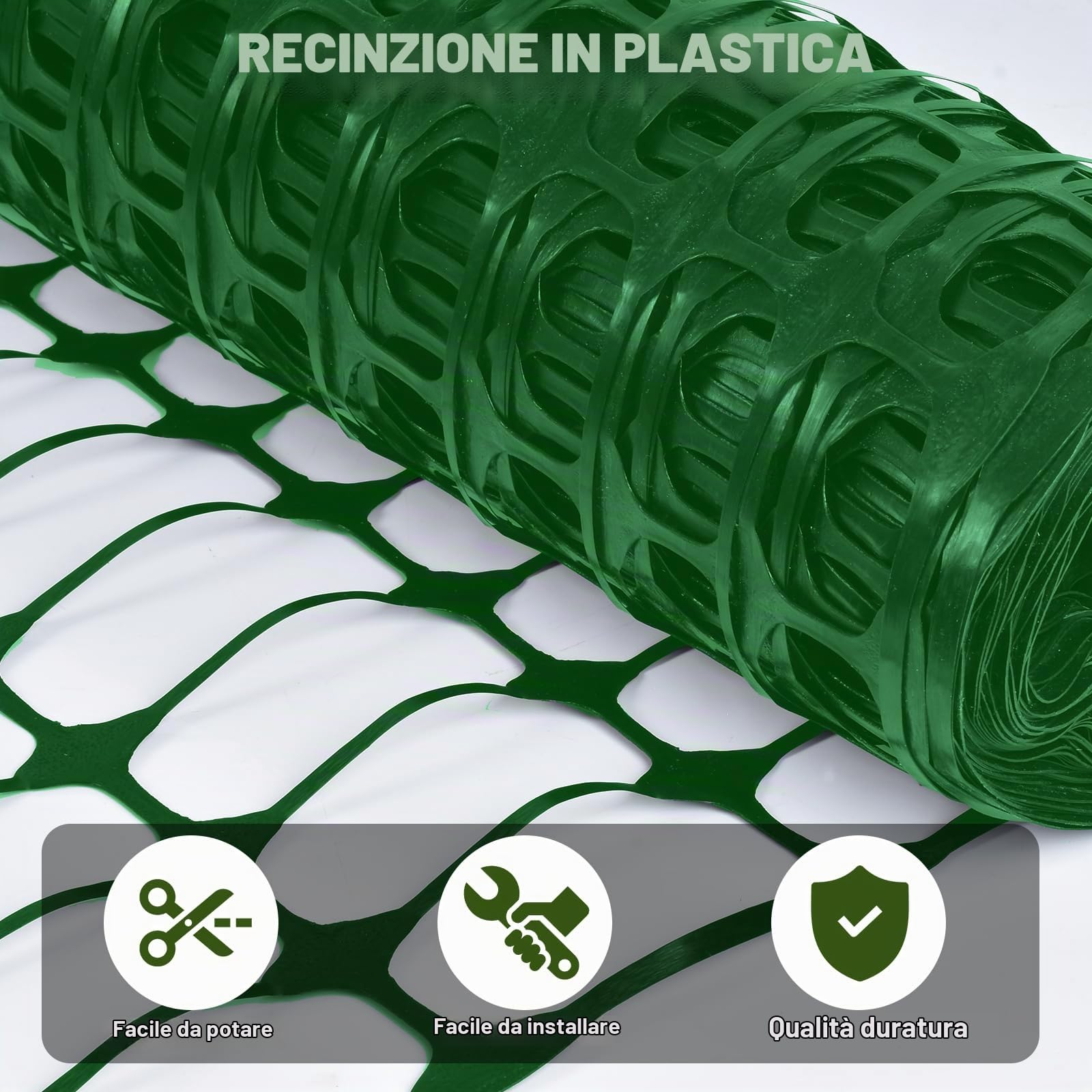Recinzione da Giardino 100 cm x 30 m con 25 Pali da 115 cm