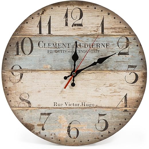 Silent Vintage Wooden Clock
