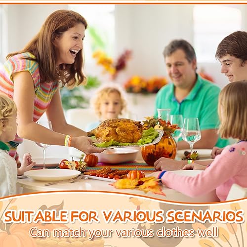 Miniatura 6 de 200 pulseras de silicona para el Día de Acción de Gracias, pulseras de silicona para otoño y otoño, pulseras de goma para fiestas de cosecha, para