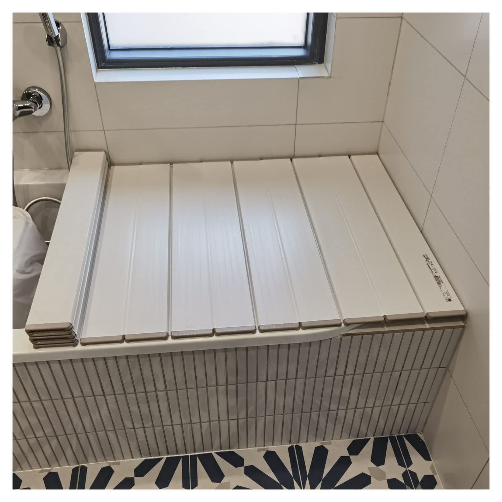 Cubierta para bañera plegable resistente al calor tapa de baño protectora contra el polvo