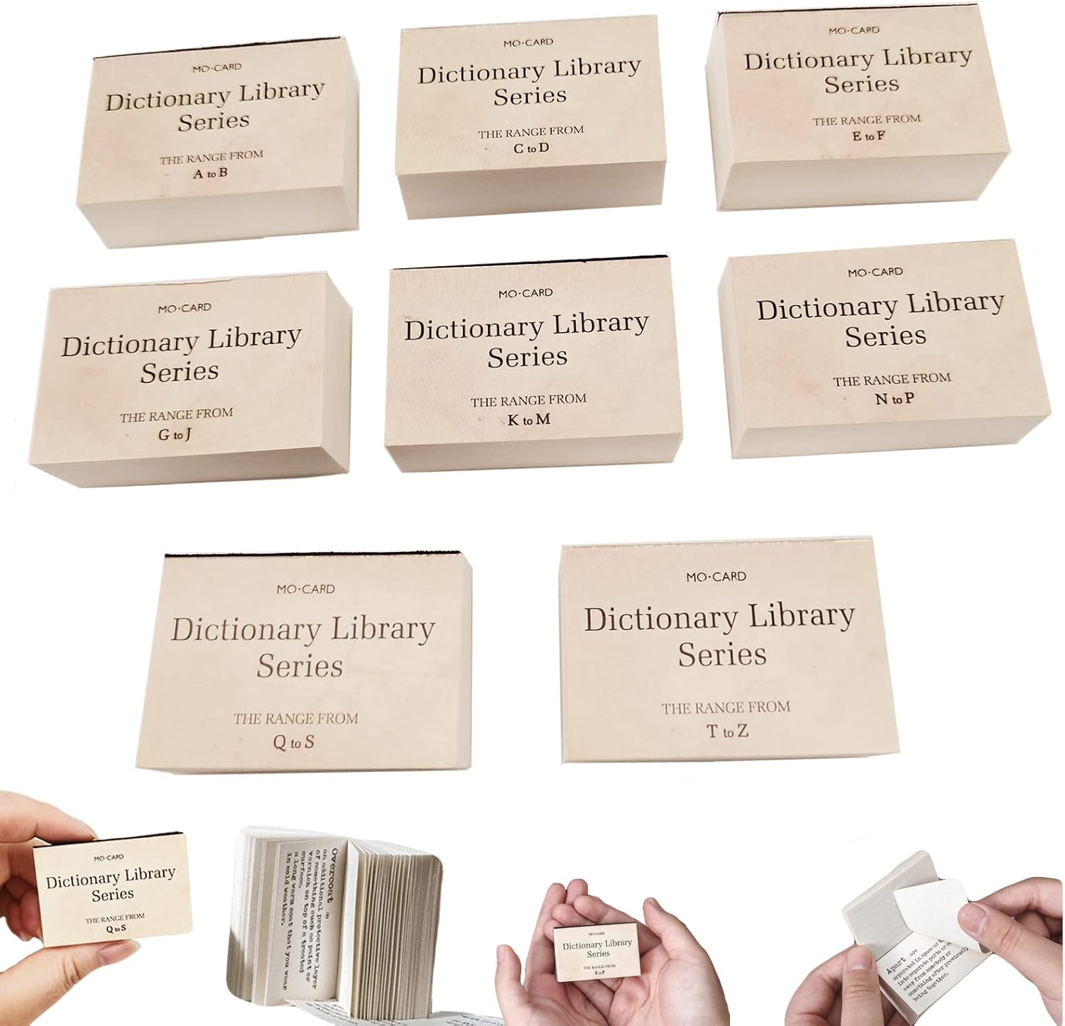 Agwut 800 Pcs Vintage Tiny Dictionary Decorative Craft Papers Mini Portable Dictionary Scrapbook Paper for Planners Collage Album