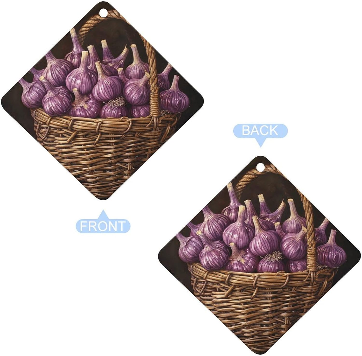 5 Pcs Car Air Fresheners Hanging Air Freshener Garlic in Flower Basket Hanging Scented Cards Fragrance Scented Cards for Car Car Aromatherapy Tablets for Car image 3