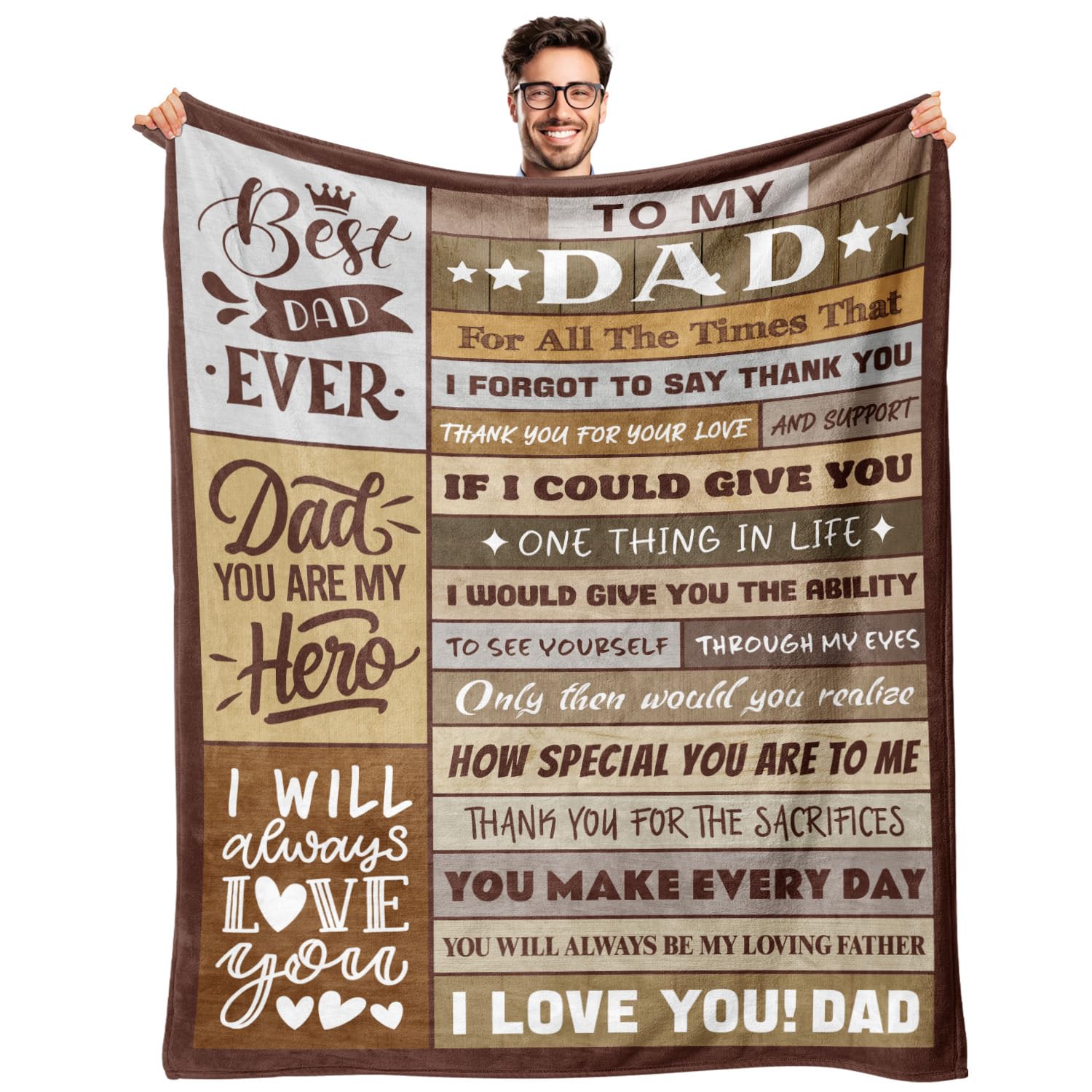 BAOERN Fathers Day Blanket Gifts - blankets and throws | Mubboo