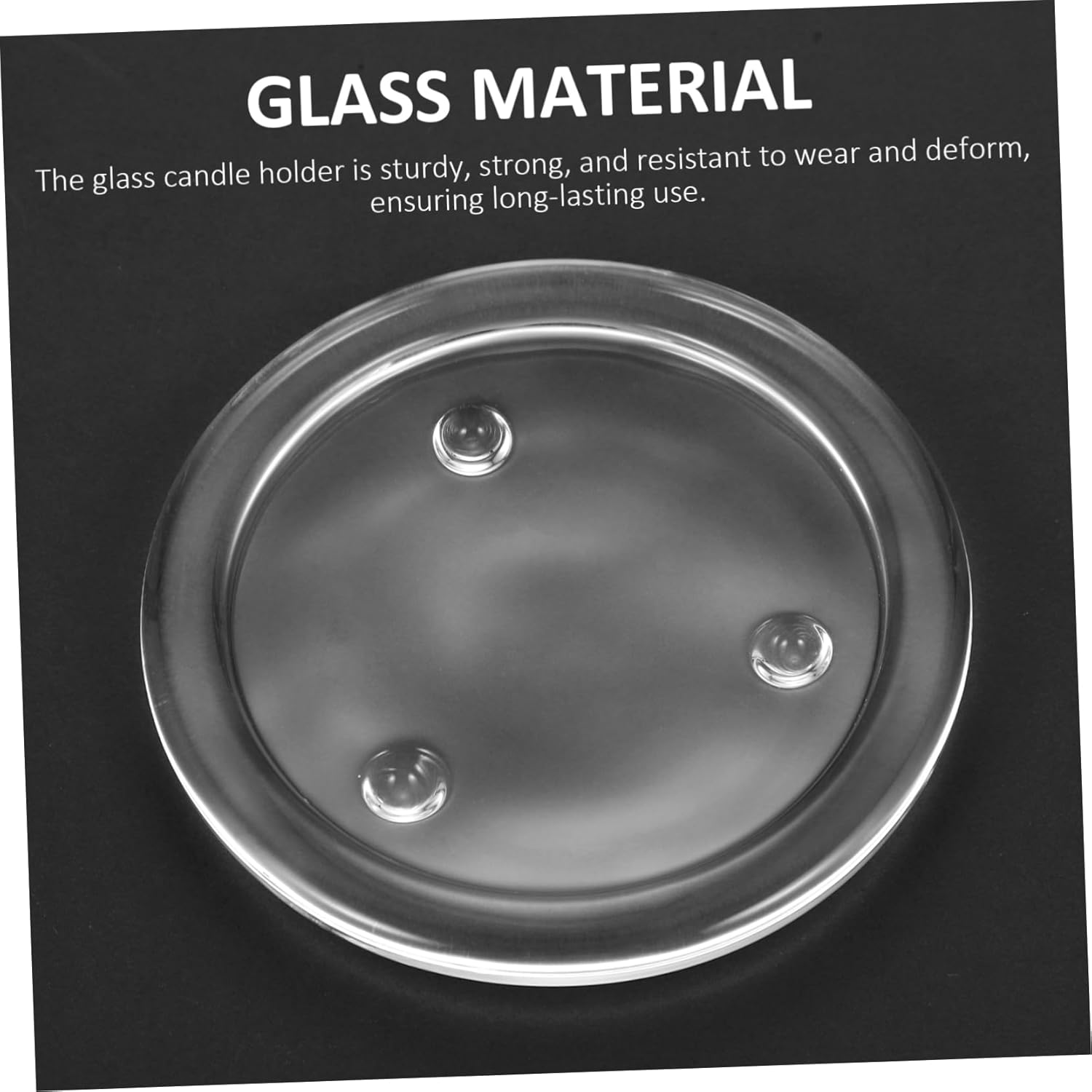 Glass Candle Tray Set 10 Pcs Decorative Candle Plates for Weddings Banquets Home Decor Elegant Design