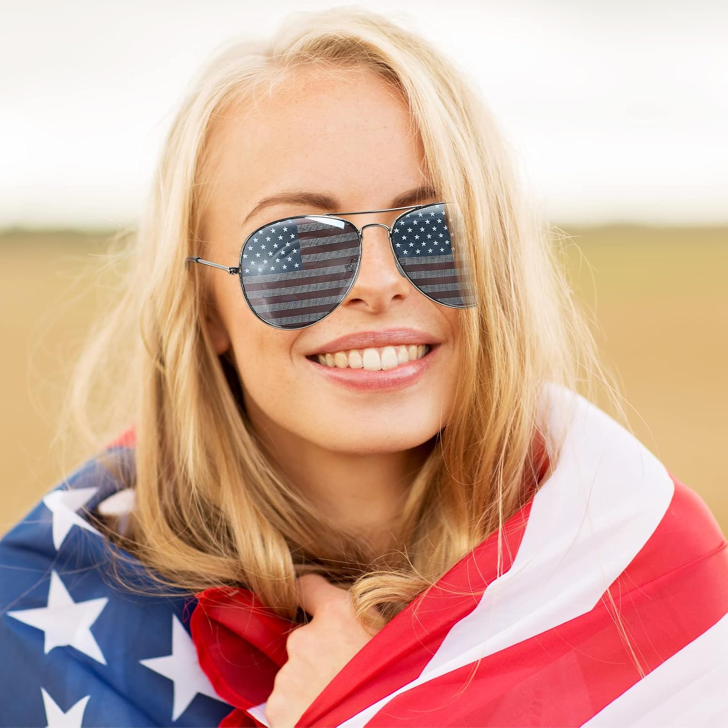 American Flag Costume Set for Men 4th of July Patriotic Stars Stripes Cape with Sleeves Flag Quick Drying Pirate Hats Retro Sunglasses for Independence Day 250th Anniversary Soccer Sports Events