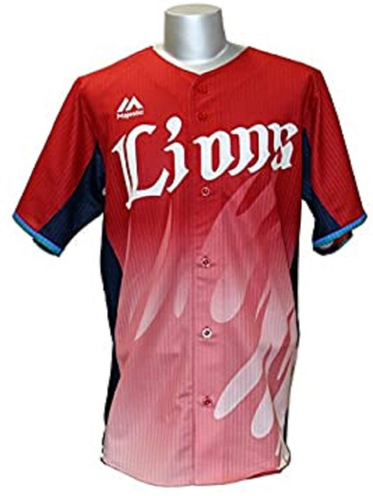 Lサイズ 埼玉西武ライオンズ 源田壮亮 2017 炎獅子ユニフォーム Majestic】埼玉西武ライオンズ 源田壮亮 2017 炎獅子ユニフォーム