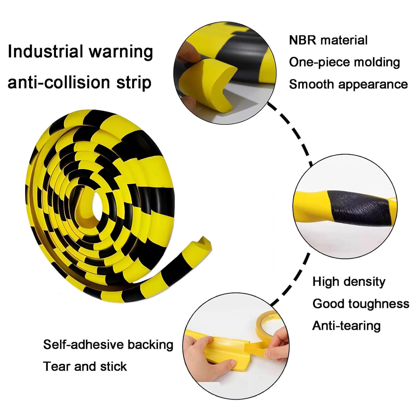 L S Ed Protector autoadhesivo de goma NBR anti colis para protectores industriales seguros para esquinas y bordes afilados