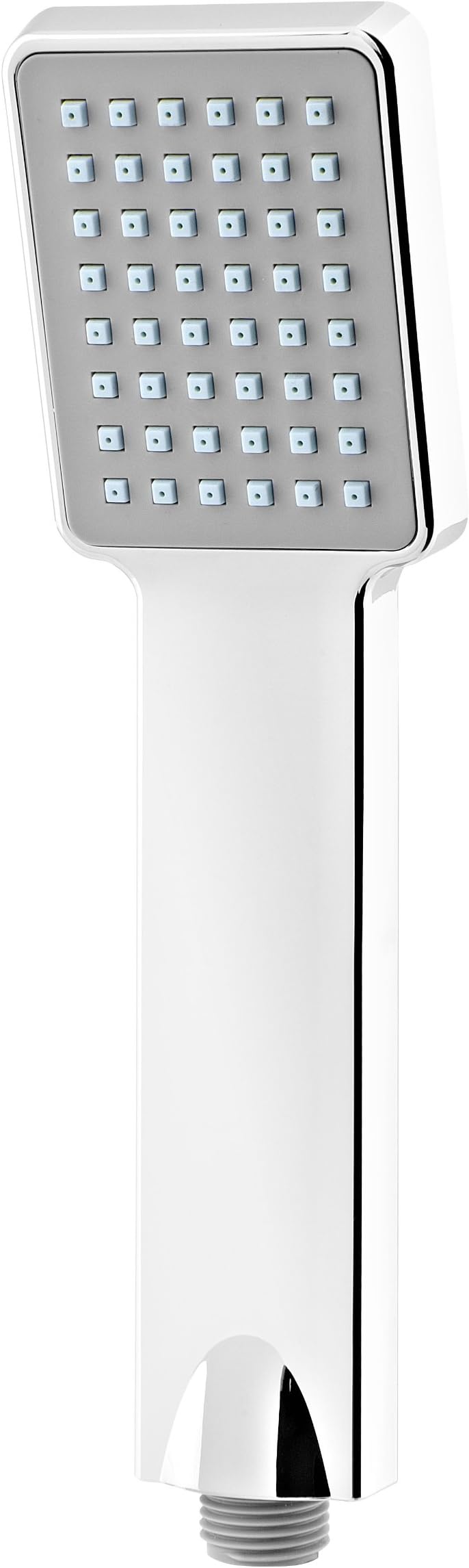 Sanifri 470010839 Hand Shower with Rectangular Shower Head 65 x 80 mm Chromed with Anti-Limescale Nodules