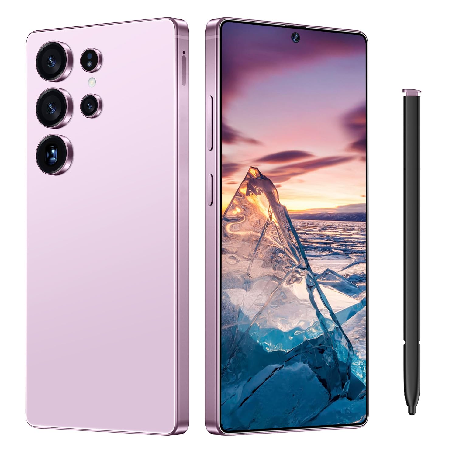 I25 Ultra Unlocked Smartphone,16+512GB Unlocked Phone,6.9" HD+ Display,Built in Pen,Snapdragon 8 Gen3 7000mAh Dual Speakers 5G/Face ID/Fingerprint Lock/Dual SIM/GPS (Pink)