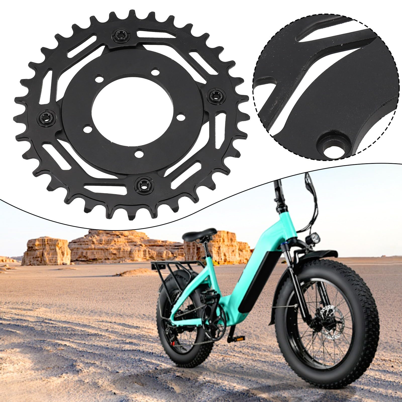 104BCD Adaptateur de plateau 40T en acier et alliage pour moteurs de vélo électriques Bafang BBS01/BBS02/G340