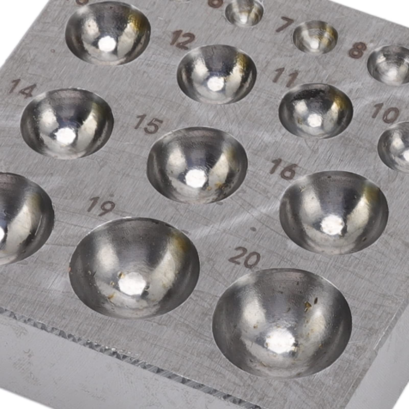Stahl DAP -Block Halbkreiskreislauf -Metallformwerkzeug Doming Stanzblöcke für Schmuck DAP Blocksteel Blocksteel Doming Blockdoming Die Blockround Blockmetallforming Werkzeug
