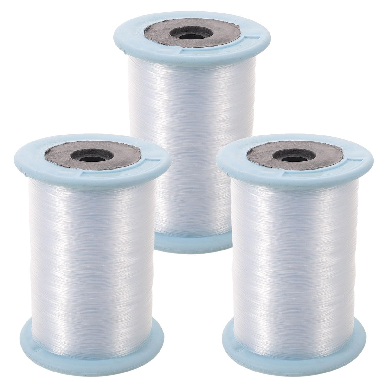 Artibetter 3 rollos de hilo de pescar transparente para manualidades - Hilo de coser de nailon transparente de 0,7 mm x 180 m - de pescar sin elasticidad para trabajos con cuentas, joyería y