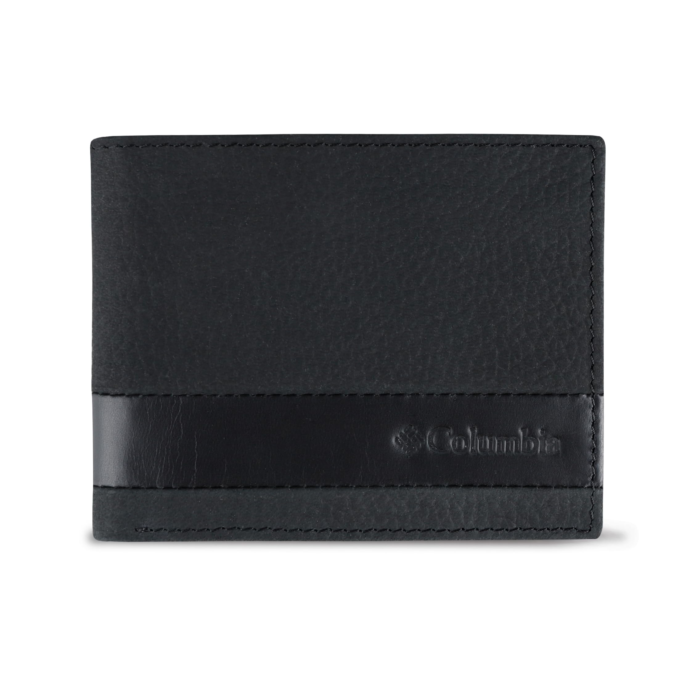 Columbia(コロンビア)Men's Everyday Bifold Wallet - Multiple Card Slots, ID Window Accessories - Travel, black emboss, One size