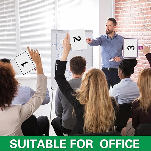 Miniatura 7 de Crtiin 40 paletas coloridas de borrado en seco, mini pizarra de borrado en seco, pequeña pizarra blanca de mano de doble cara, tablero de respuesta