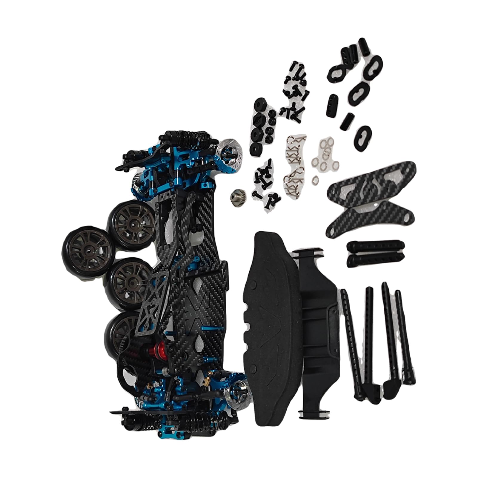 1 pz Forte Telaio Auto In Fibra di Carbonio Per D5 1/10 Veicoli On-Road Blu RC Accessori Auto Parti di Ricambio RC Aggiornamento parte