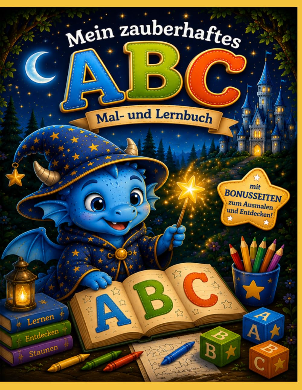 Der kleine Drachenzauberer – Mein zauberhaftes ABC: Mal- und Lernbuch für Kinder ab 4 Jahren | Buchstaben schreiben lernen | Vorschule und Schulanfang