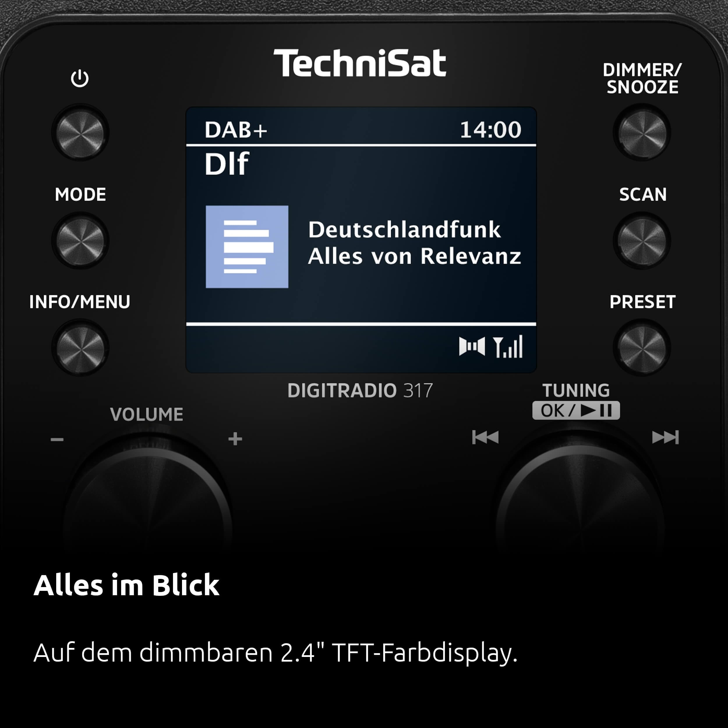 TechniSat DIGITRADIO 317 - Vertikales DAB+ UKW Radio mit Bluetooth Audiostreaming – Bild 5