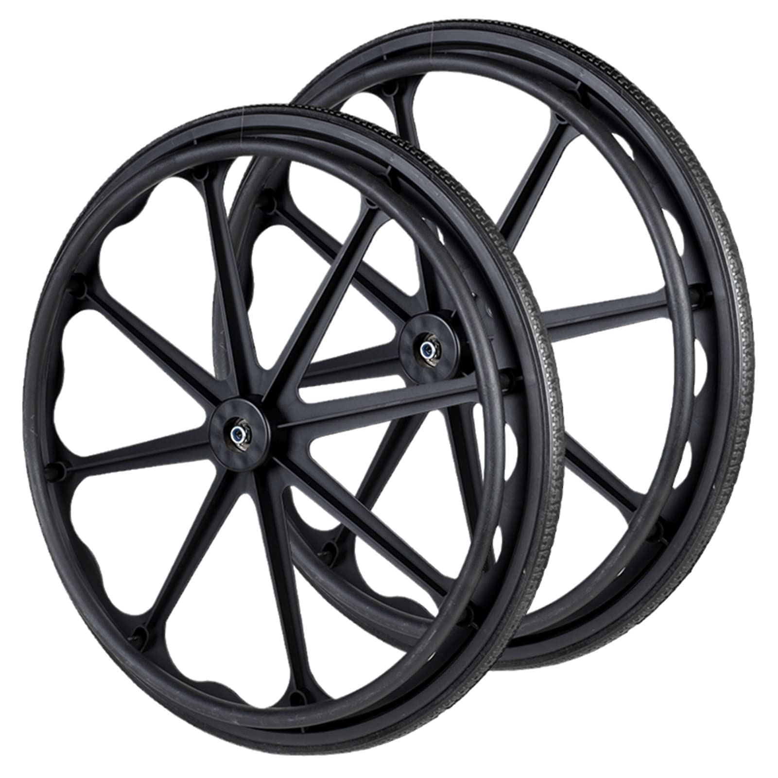 Rueda Trasera Para Silla De Ruedas Manual De 24 Pulgadas, Reemplazo De Rueda Sólida Para Discapacitados, Sillas De Ruedas Para Personas Mayores Para El Cuidado De La Salud, Rodamientos De 1/2", Color
