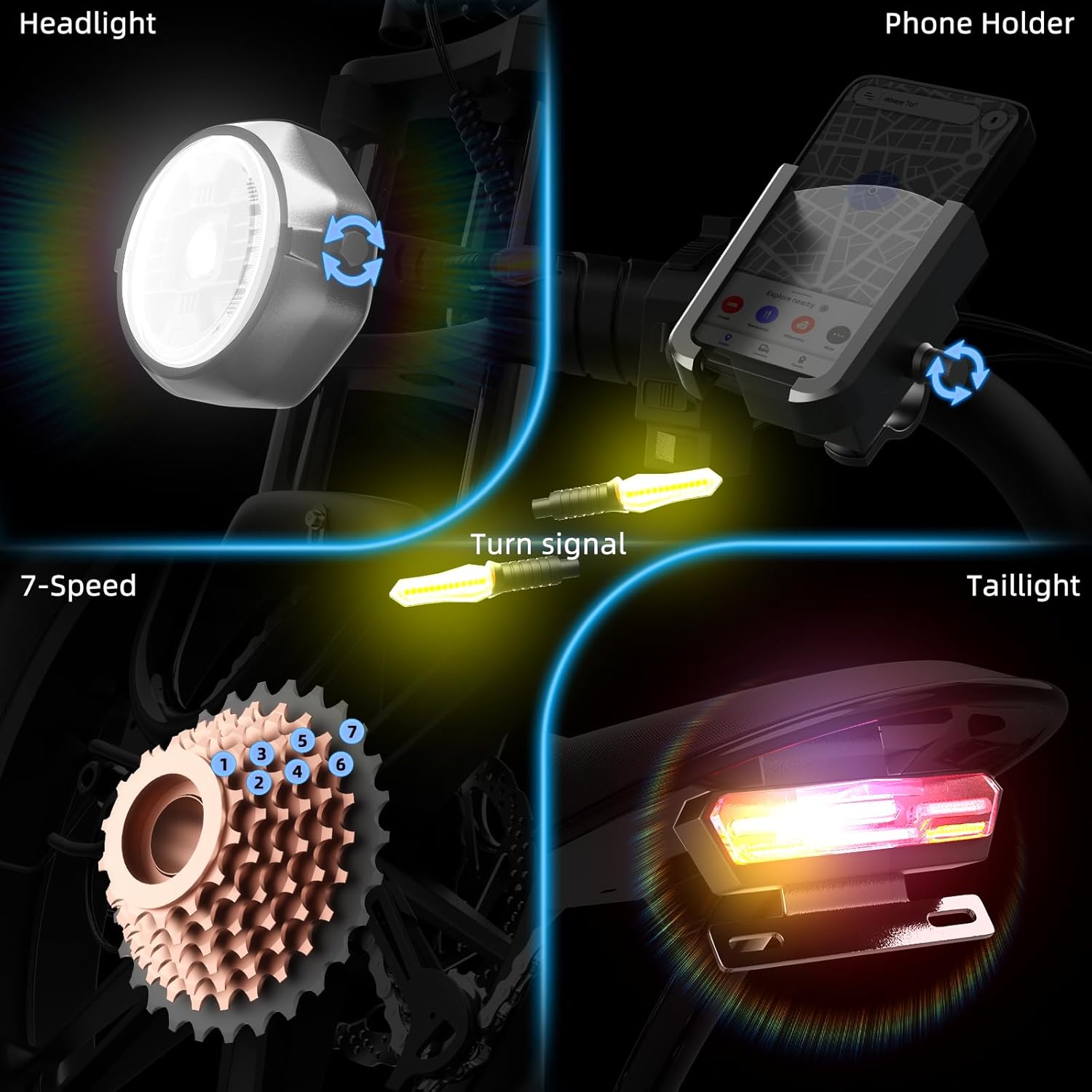 DEEPOWER S20 7-Speed Gear System and Lighting