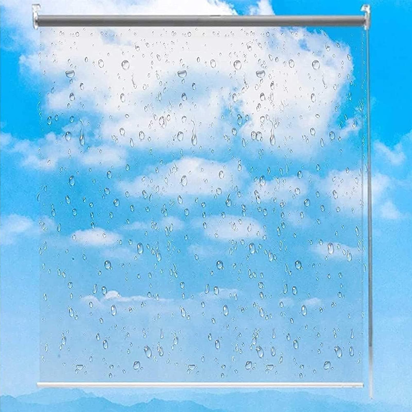 Store Enrouleur Transparent en PVC,Stores à Enroulement en Plastique,pour Pergola Extérieure Terrasse,Étanche Poussière Volets Roulants avec Side-Pull,Largeur x Hauteur (180x220cm)