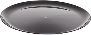CaterLine Heavyweight Plastic Round Catering Tray, 16-Inch, Black (25-Count)