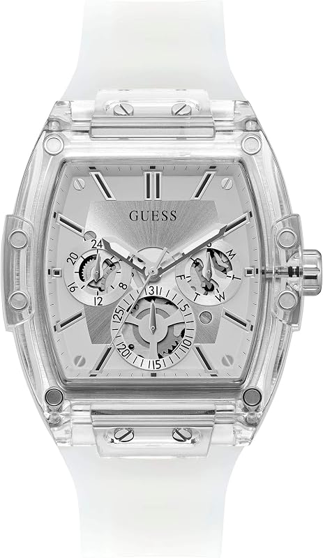 Guess Serie GW0G para hombre | Reloj analógico de tendencia | Caja de policarbonato | Pulsera de silicona | Resistencia al agua de 50 m.