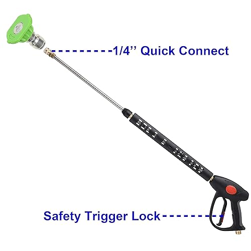 Miniatura 7 de M MINGLE Boquilla turbo para lavadora a presión, pistola de lavado a presión con varita de extensión, 10 puntas de boquilla