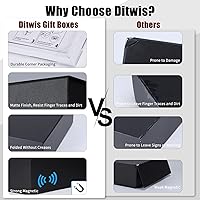 Vista 5 de Paquete de 4 Cajas de Regalo de 12x6x4 Pulgadas con Tapas de Cierre Magnético, Caja Negra Magnética para Boda, Propuesta de Padrinos y Damas