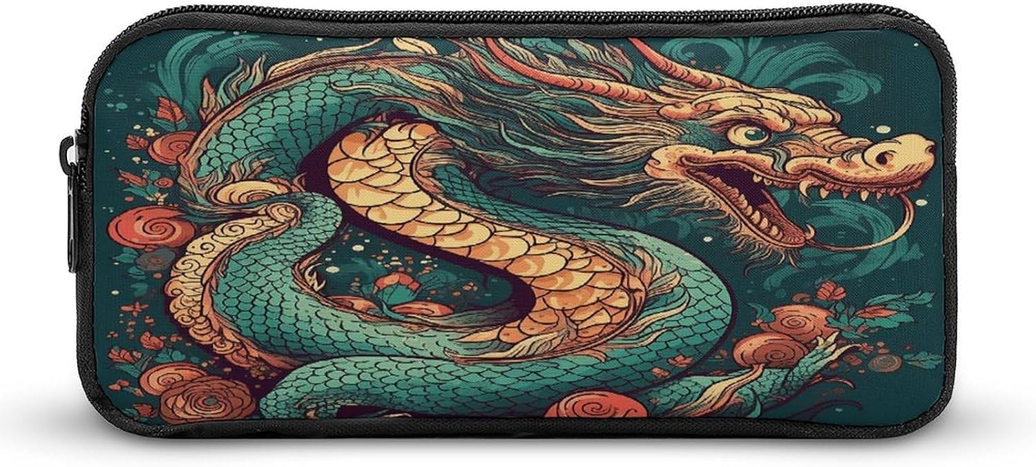 Oriental Dragon Pattern Makeup Bag Toiletry Bag Cosmetic Bag