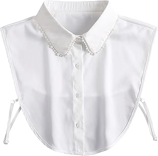 Shinywear Rhinestone Fake Collar Detachable Dickey Collar Blouse Half Shirts Peter Pan Faux False Collar for Women Price In India
